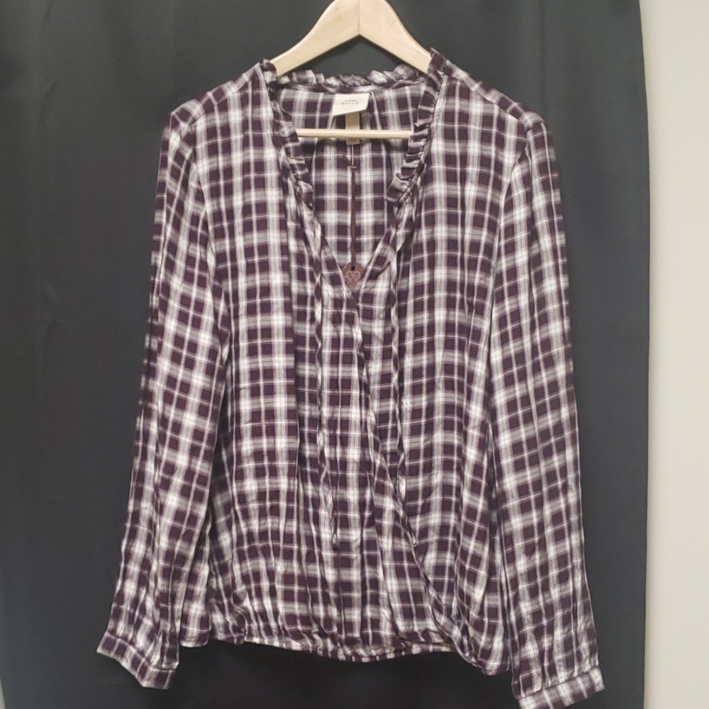 Knox Rose mock wrap blouse